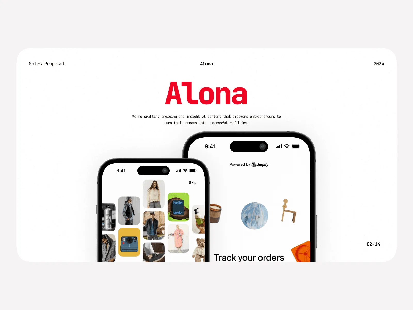 Alona Sales Proposal - Presentation Template preview 2