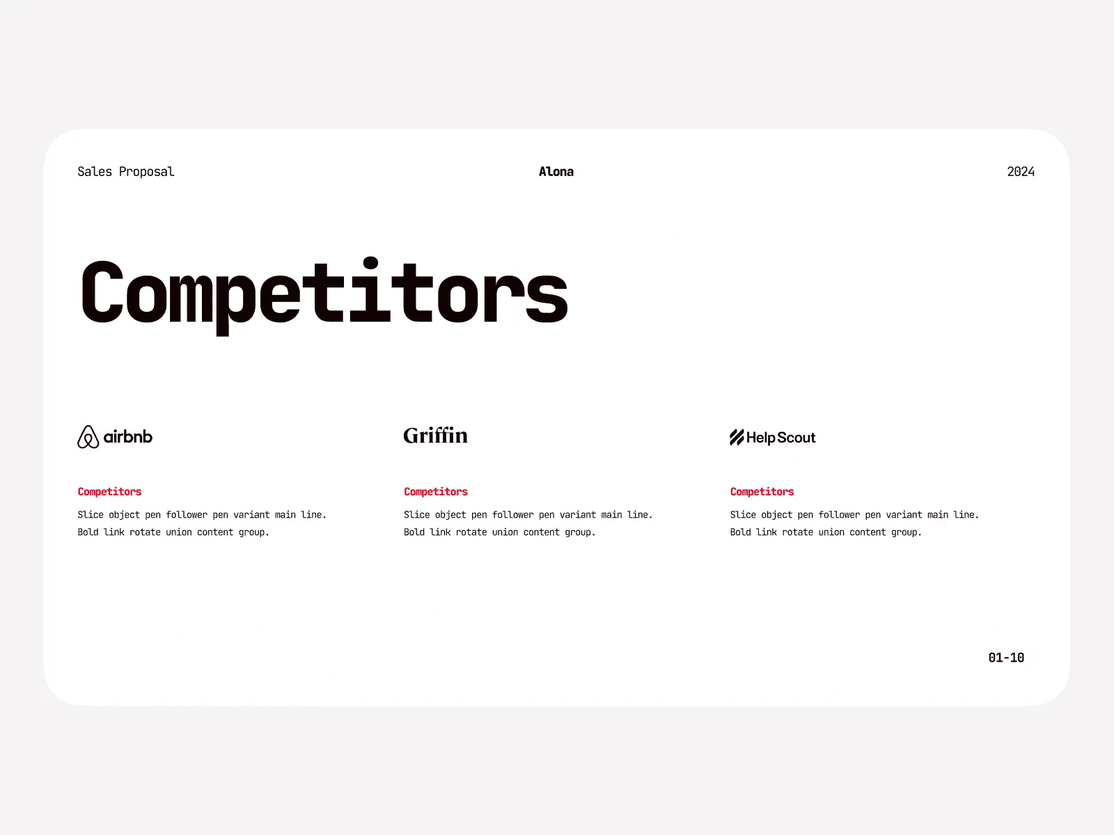 Alona Sales Proposal - Presentation Template preview 3