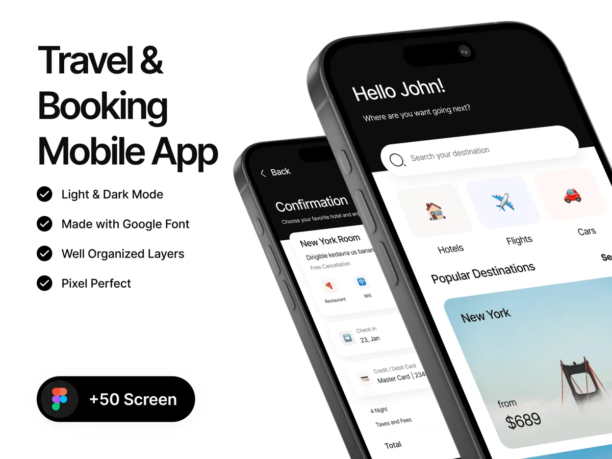Booky Travel - App UI Kit