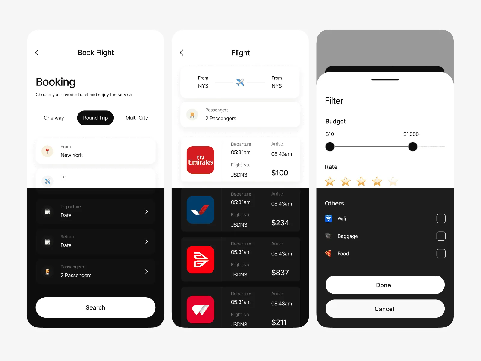 Booky Travel - App UI Kit preview 3