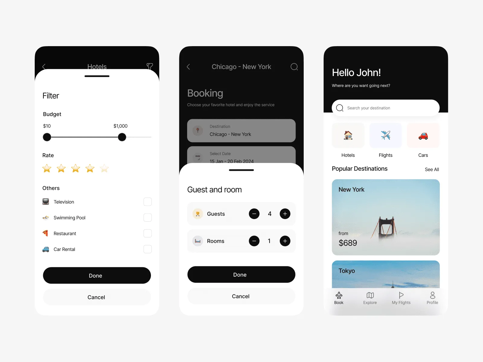 Booky Travel - App UI Kit preview 4
