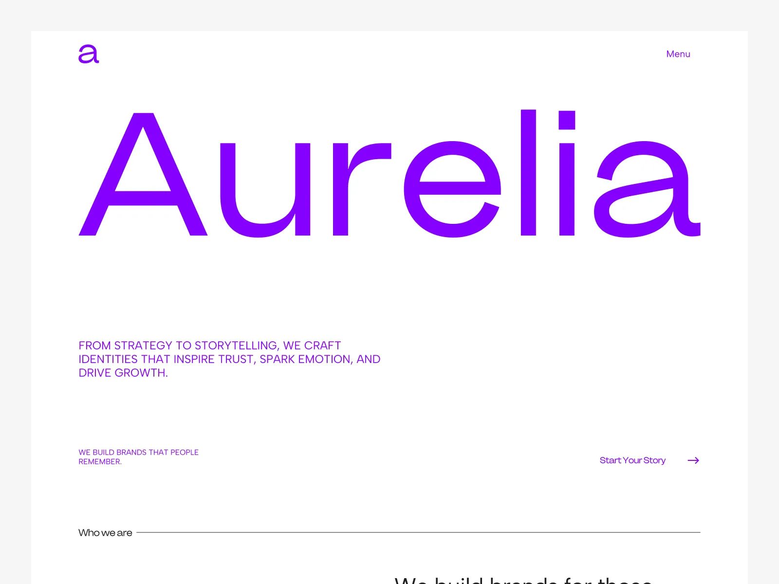 Aurelia Agency - Branding Website Template preview 1