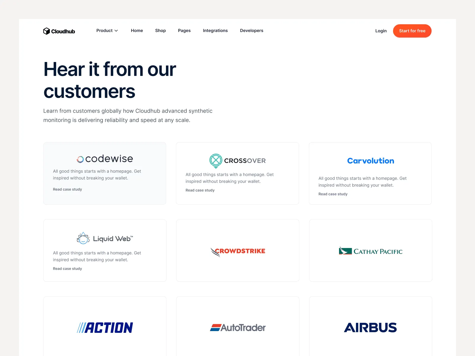 Cloudhub - SAAS Website Template preview 3