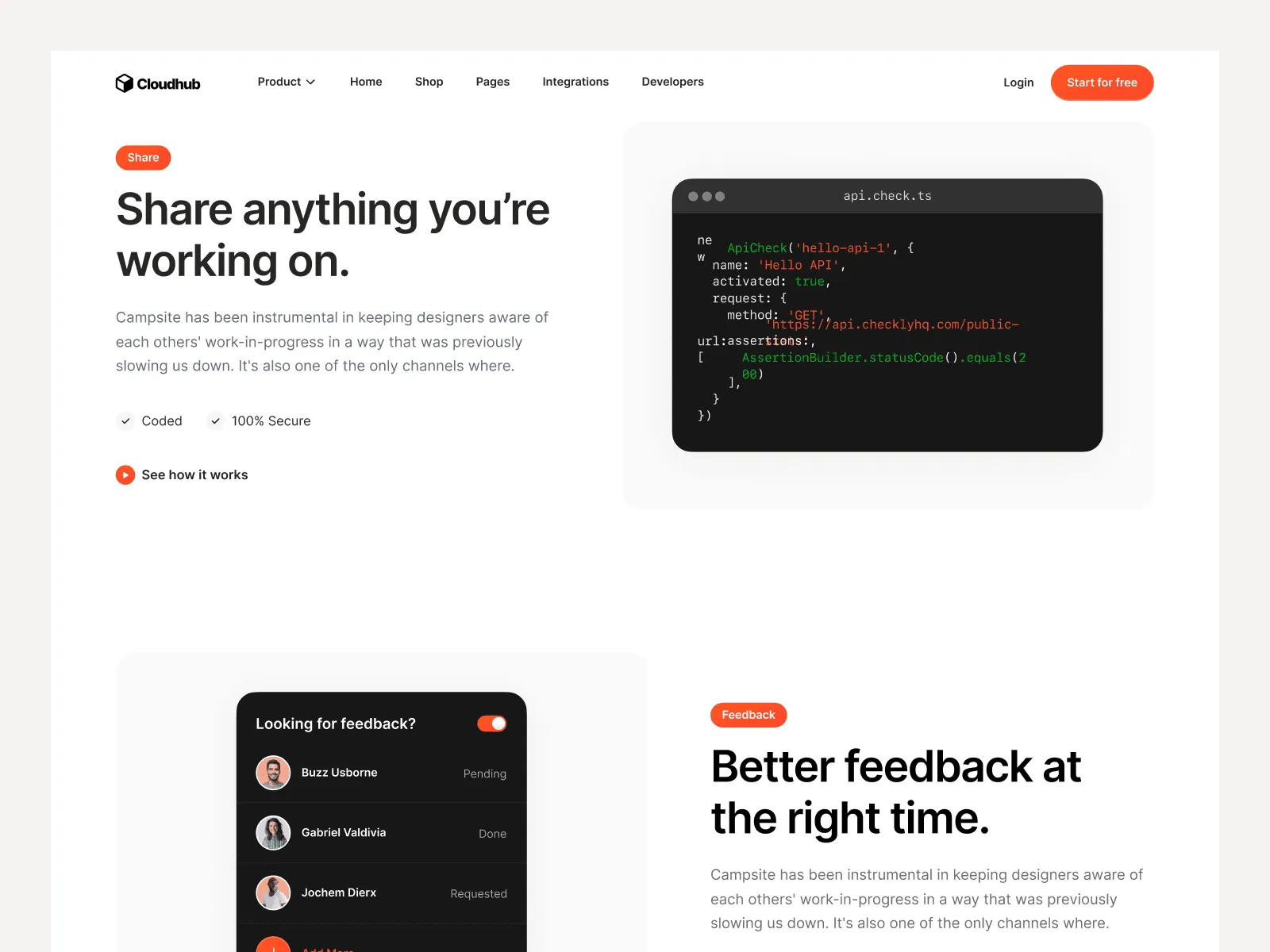 Cloudhub - SAAS Website Template preview 4