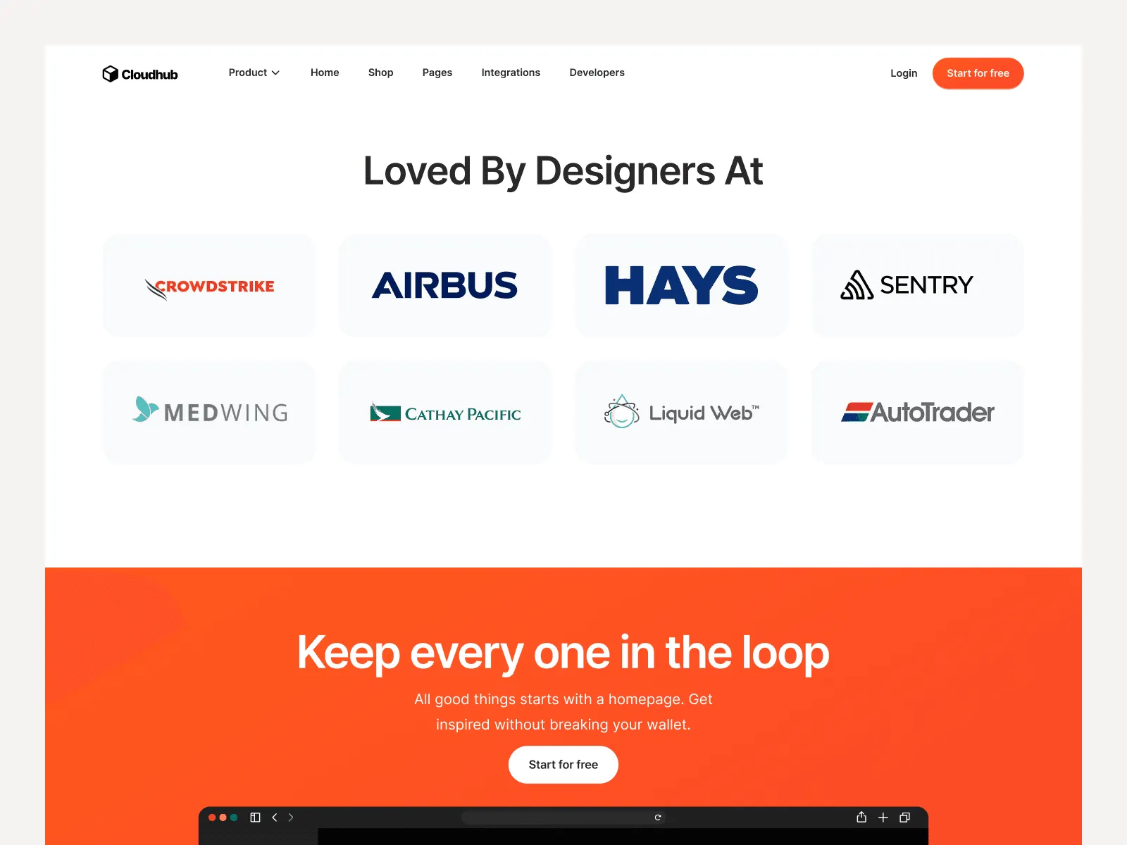 Cloudhub - SAAS Website Template preview 5