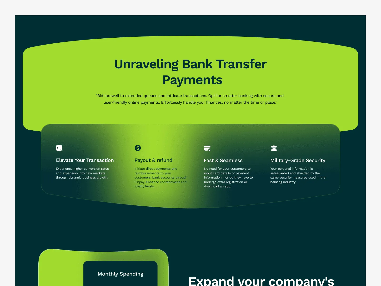 Fintech - Website Free UIKit preview 2