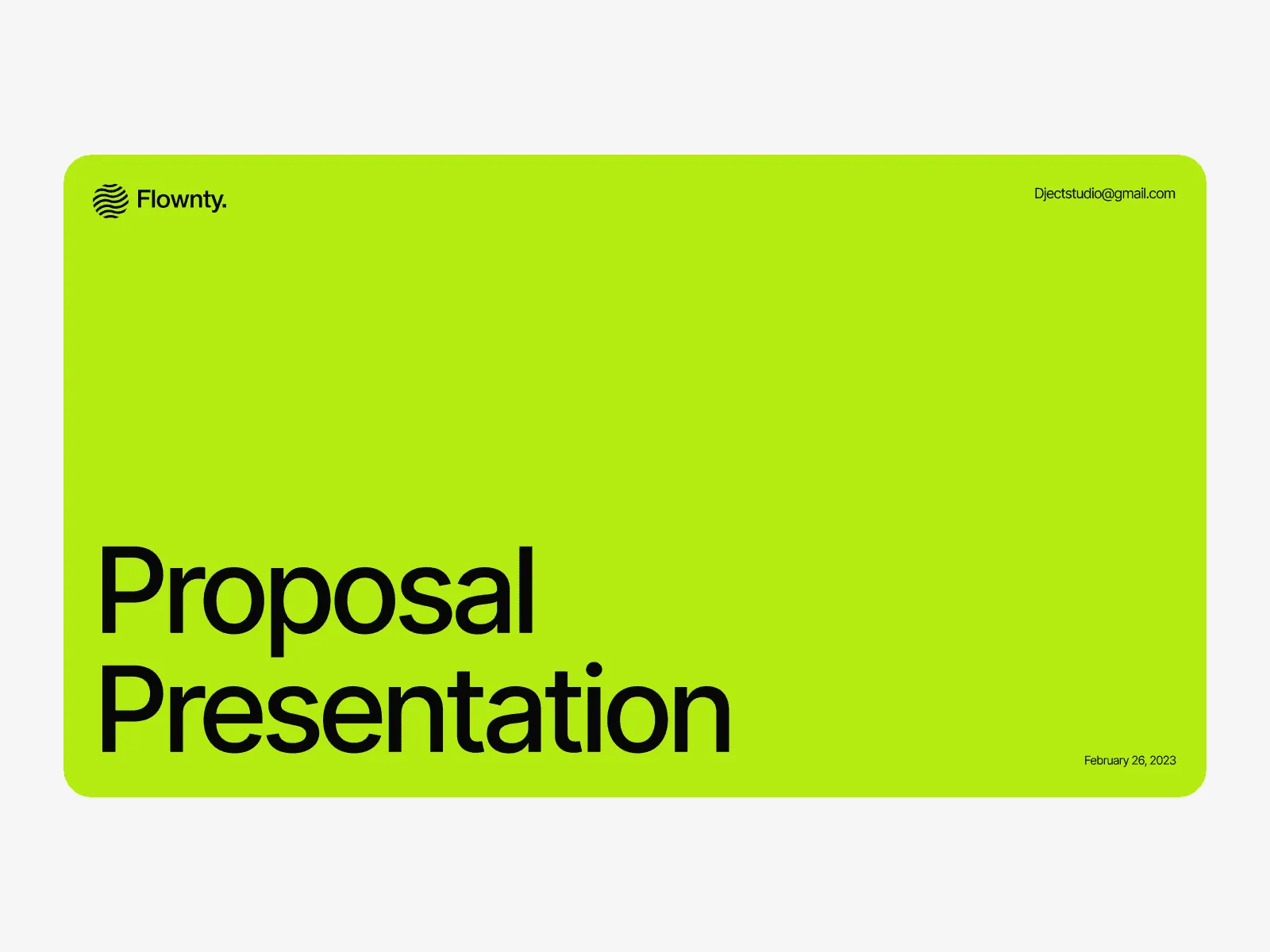 Flownty - Proposal Presentation preview 1