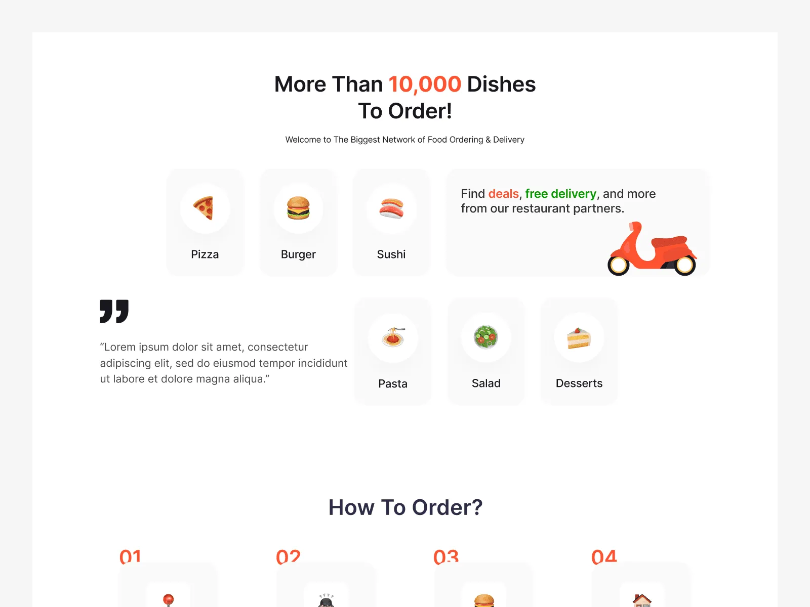 Food Delivery - Website Free UI Kit preview 2