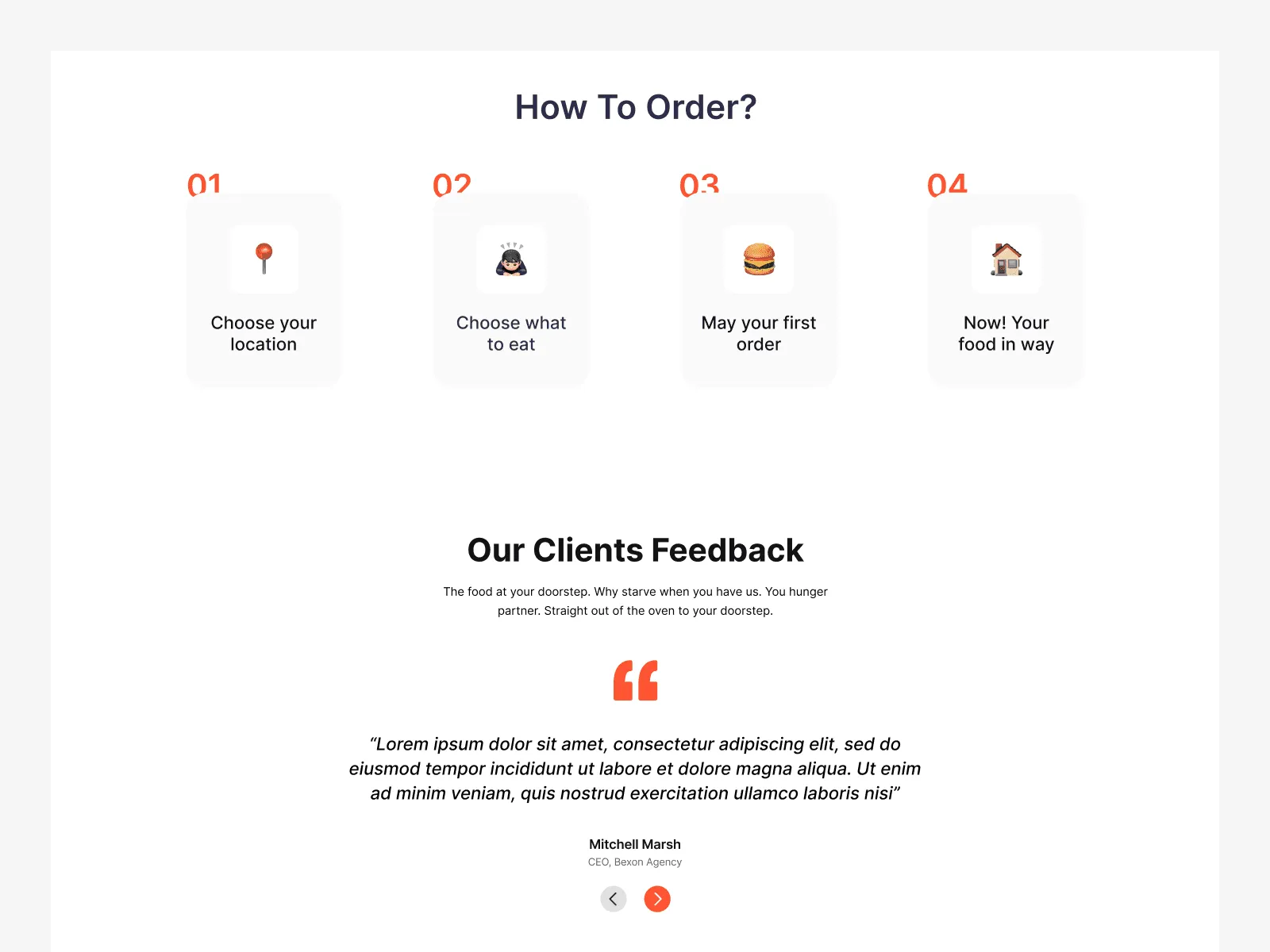 Food Delivery - Website Free UI Kit preview 3