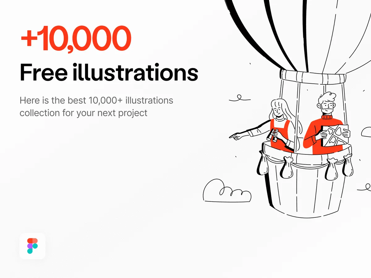 Free +10,000 Illustrations Set
