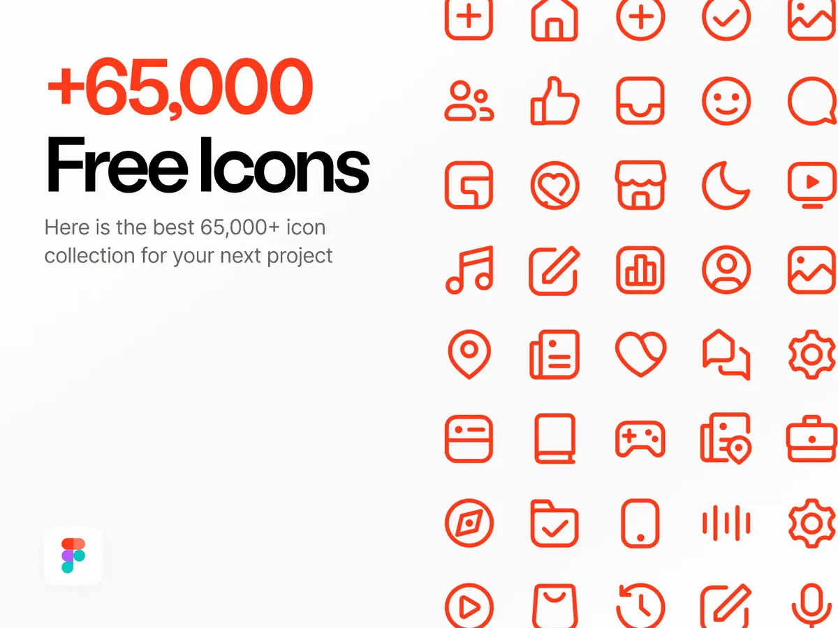 Free +65,000 Icons Pack