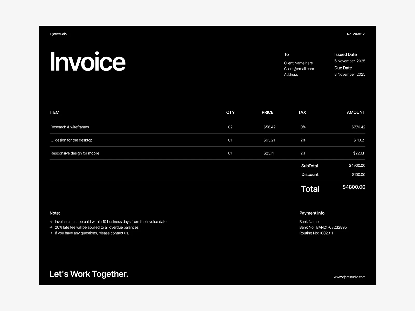 Invoice Template preview 2
