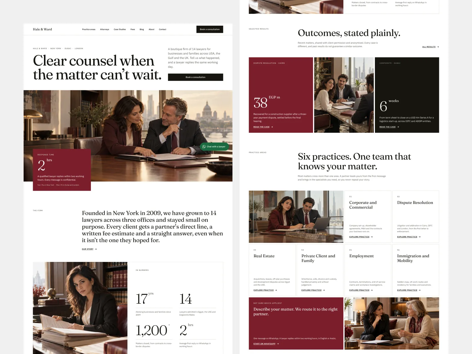 Hale & Ward - Law Firm Website Template preview 2