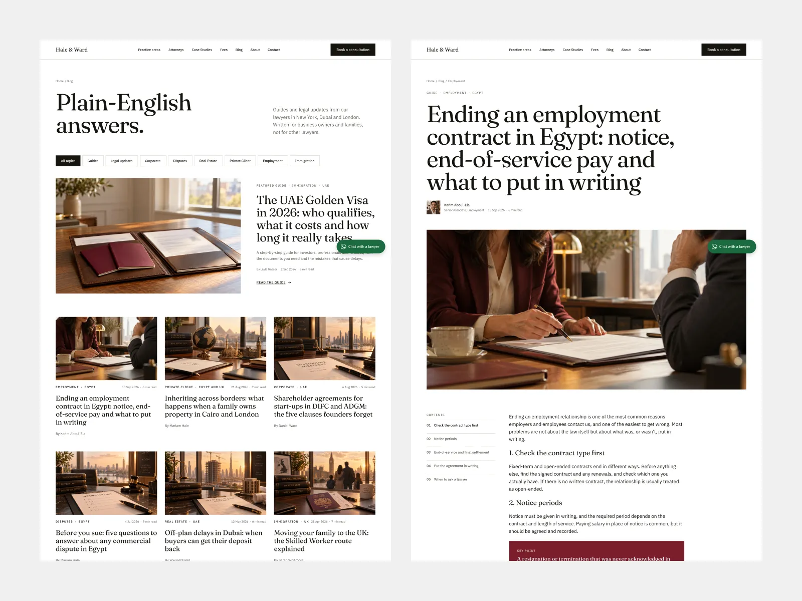 Hale & Ward - Law Firm Website Template preview 6