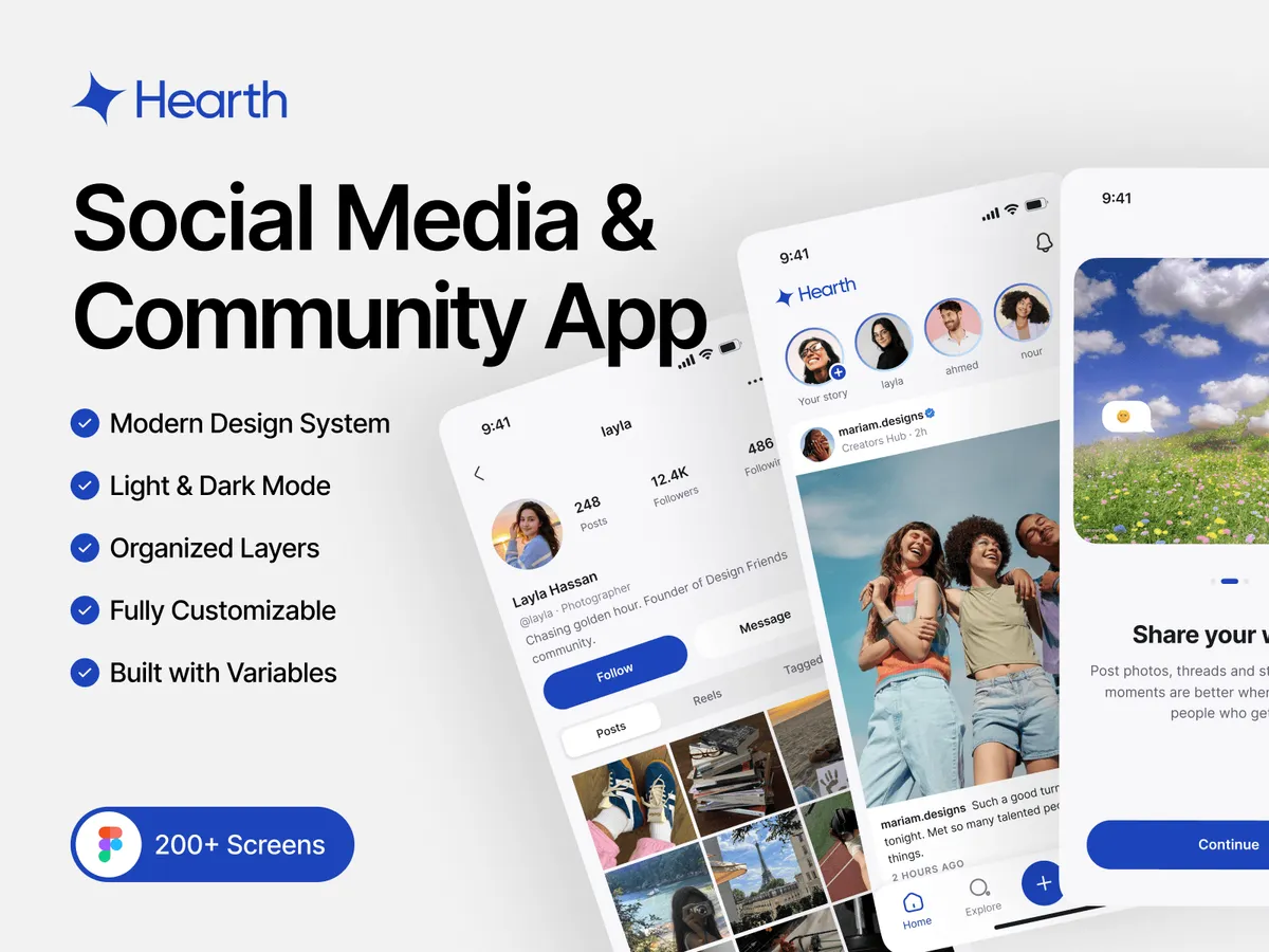 Hearth - Social Media & Community App