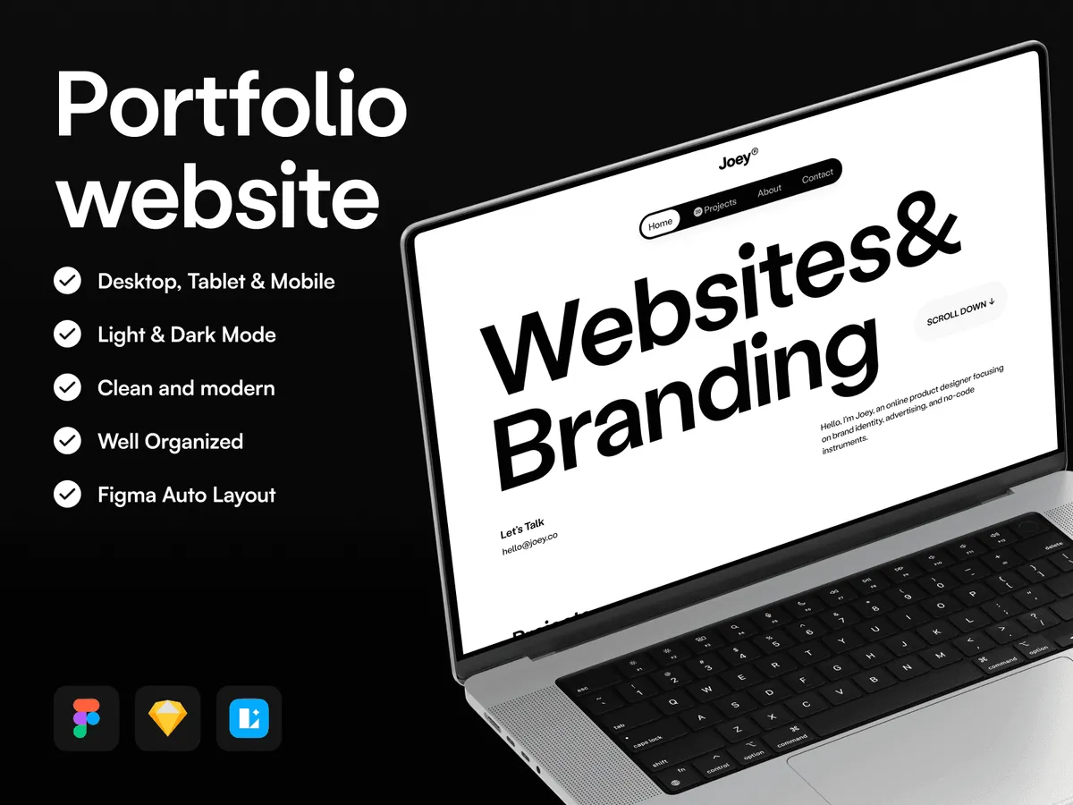 Joey Personal - Portfolio Website Template
