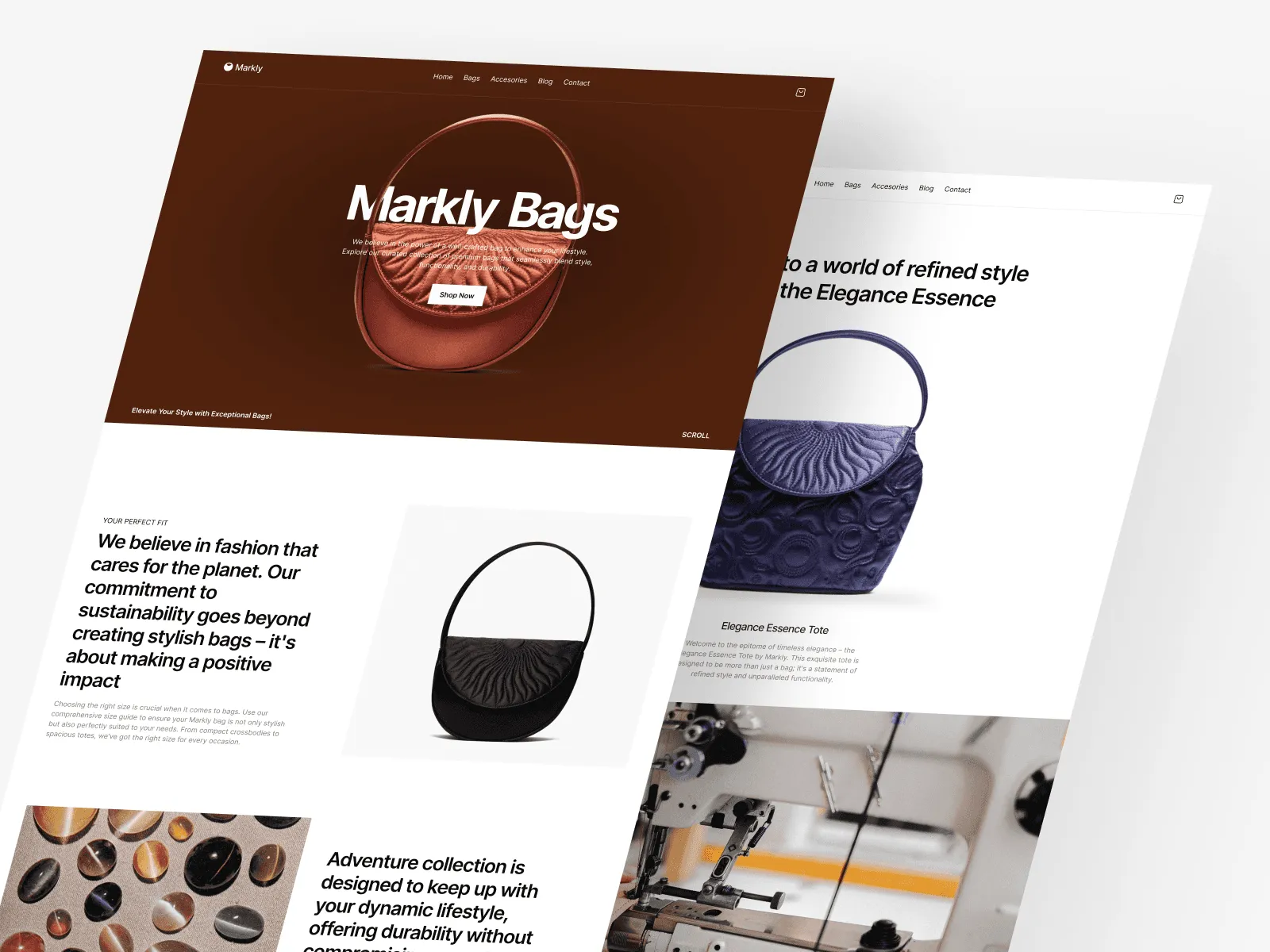 Markly Bags Shop - E-commerce Website Template preview 3
