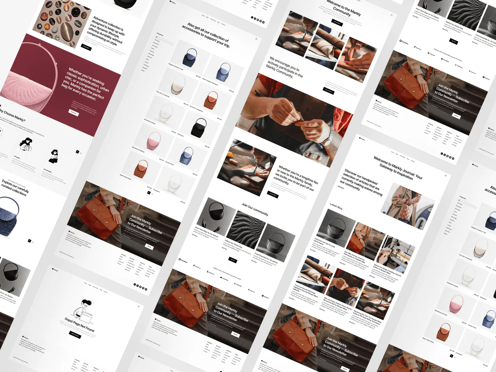 Markly Bags Shop - E-commerce Website Template preview 4