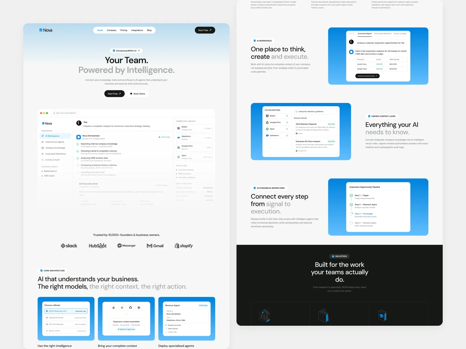 NovaOS - AI SaaS Website Template preview 2