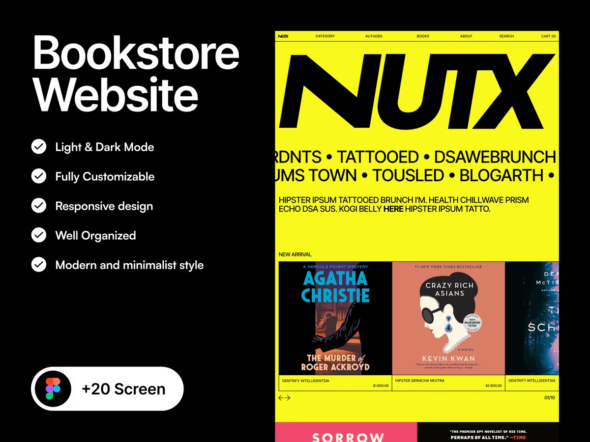 Nutx Book Store - Website Template