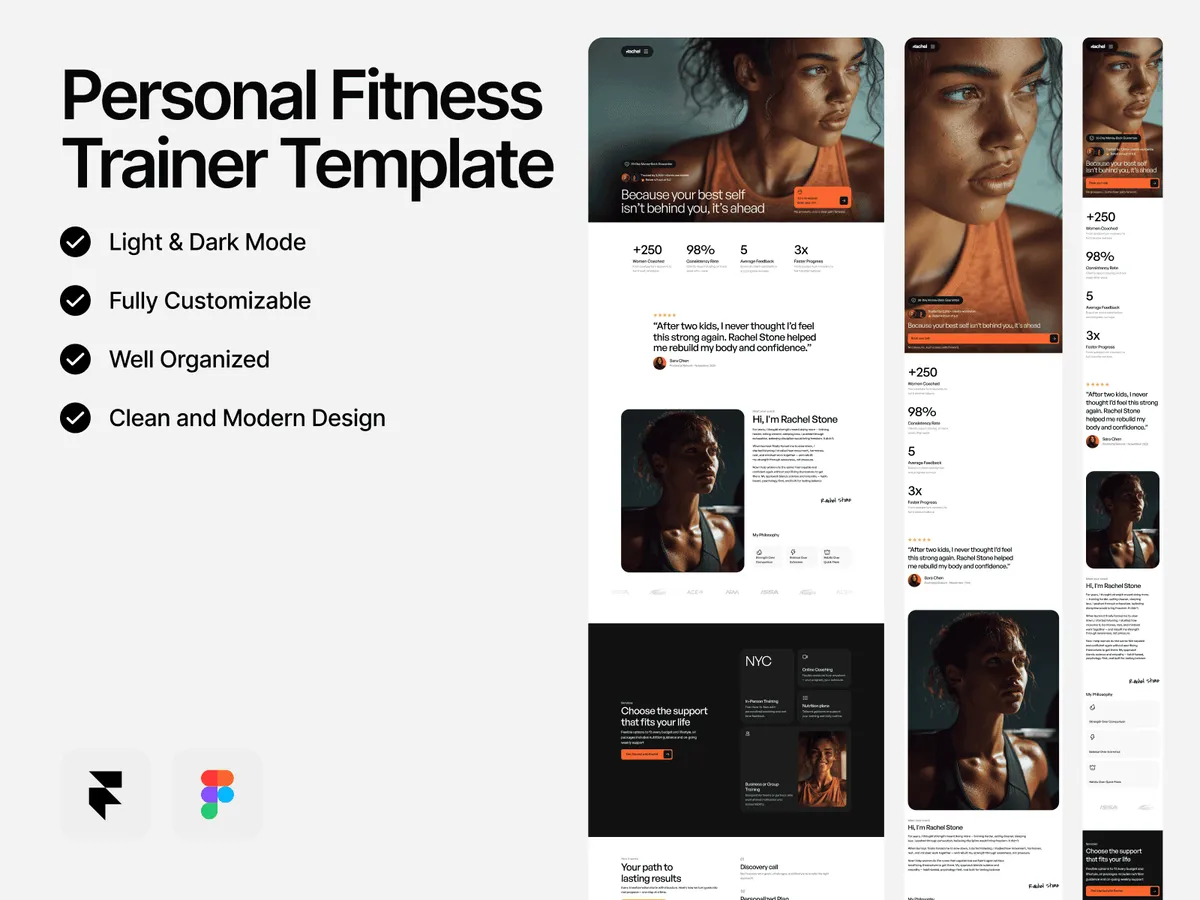 Rachel Fit - Personal Fitness Trainer Template