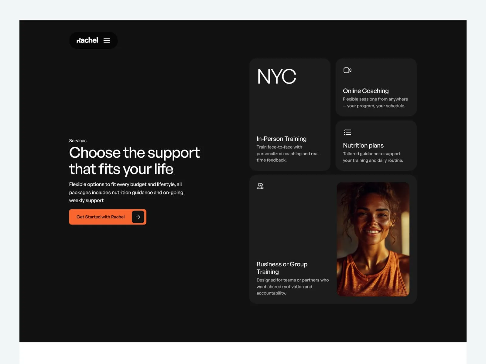 Rachel Fit - Personal Fitness Trainer Template preview 3