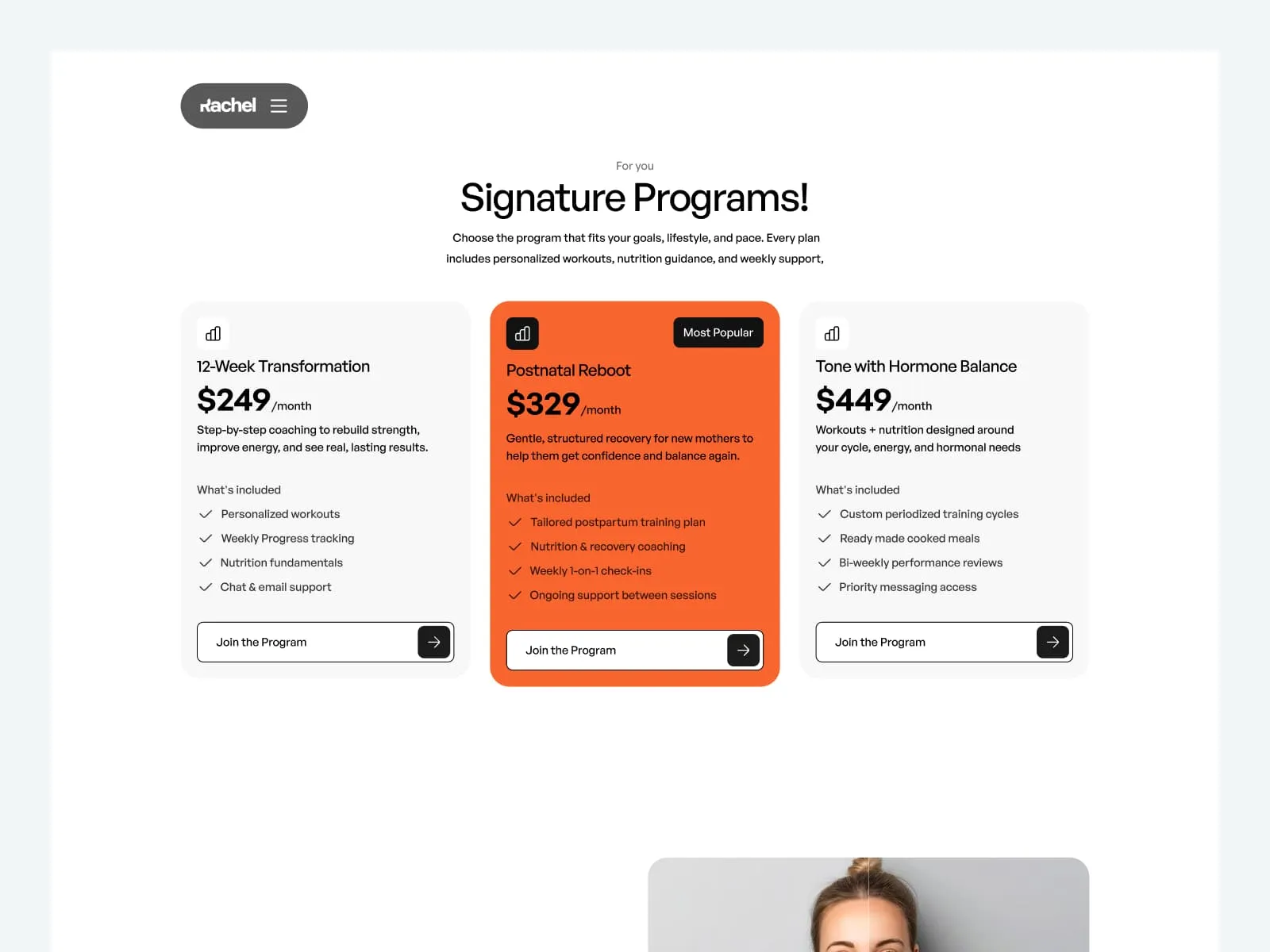 Rachel Fit - Personal Fitness Trainer Template preview 4