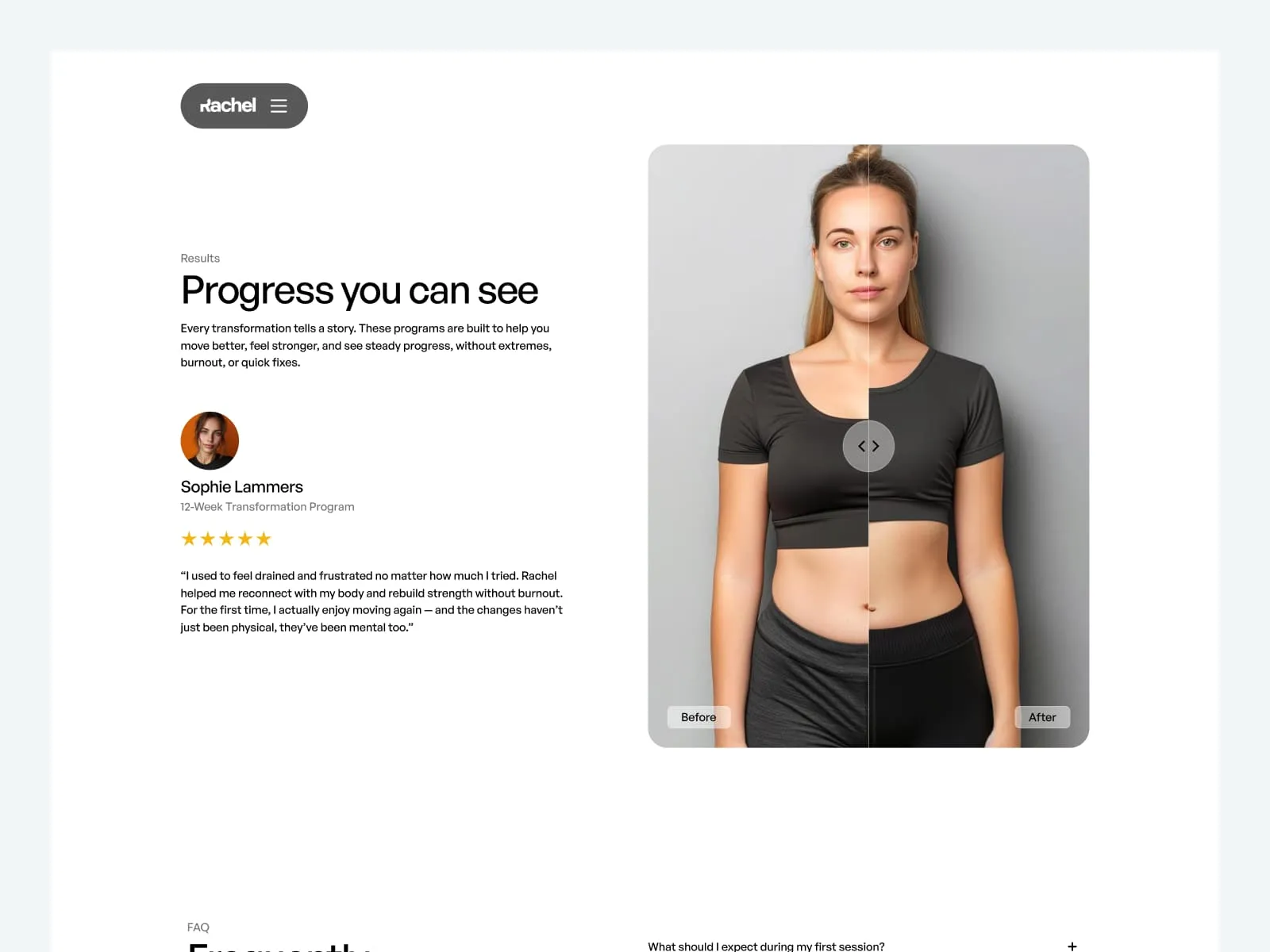 Rachel Fit - Personal Fitness Trainer Template preview 5