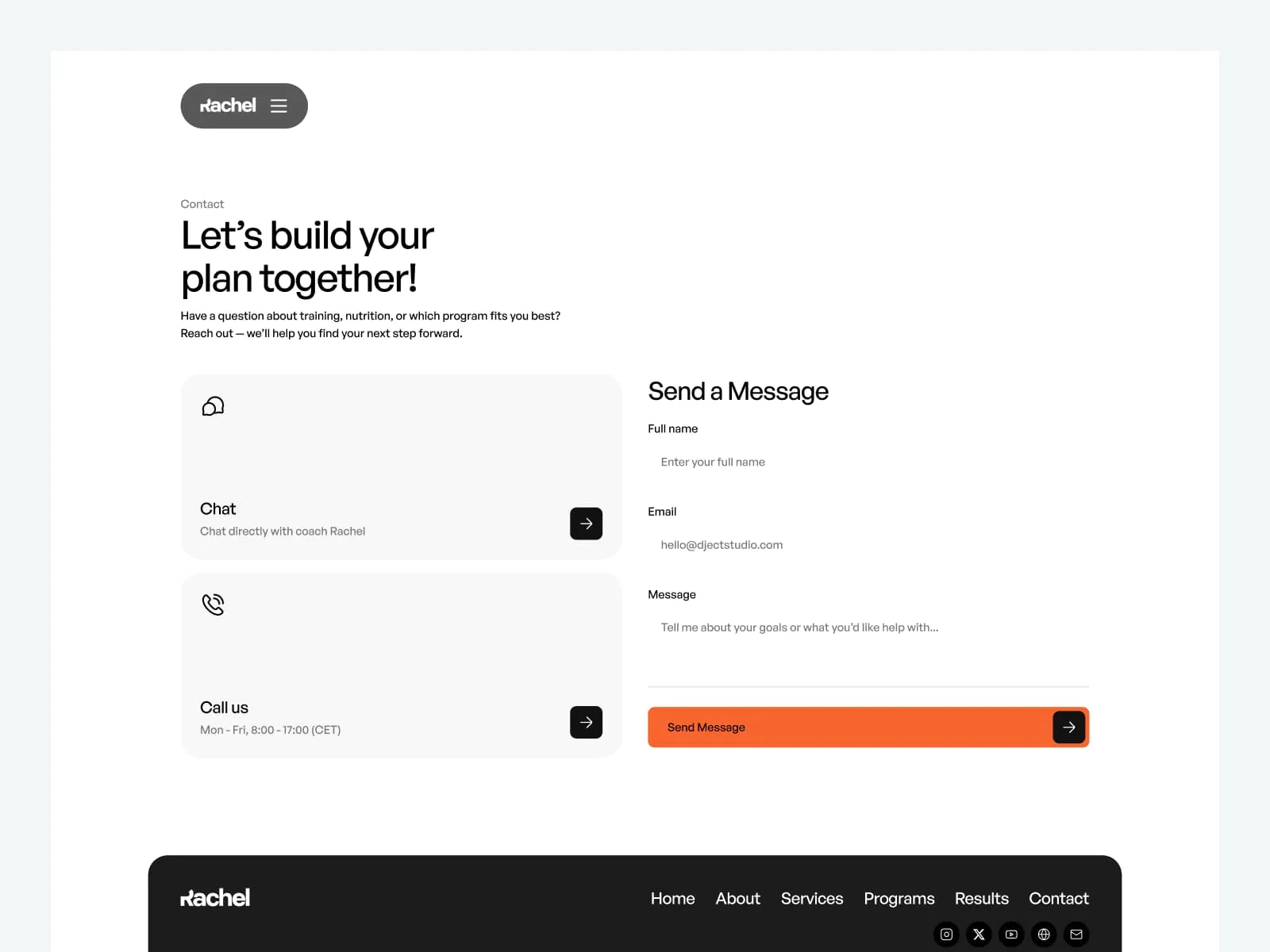 Rachel Fit - Personal Fitness Trainer Template preview 6
