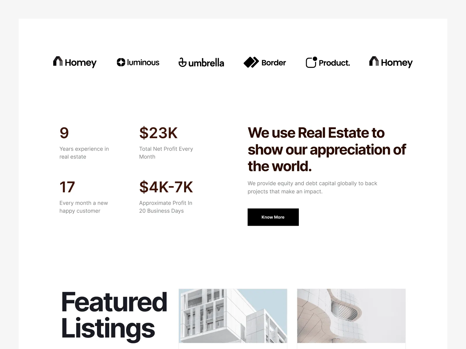 Real Estate Agency - Free UI Kit preview 2