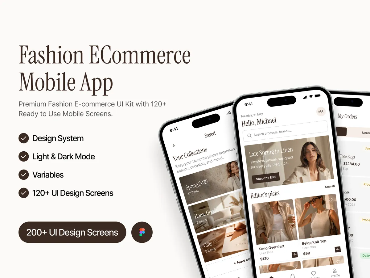 Sable - Fashion E-Commerce Mobile App UI Kit