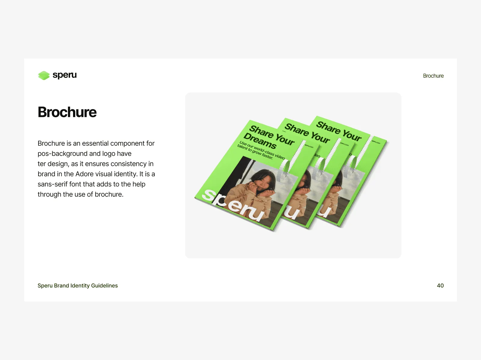 Speru - Brand Identity Guidelines Presentation preview 5