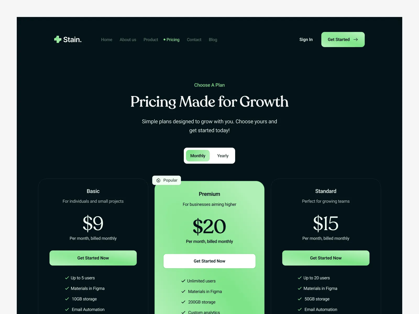 Stain SaaS - Website Template preview 7