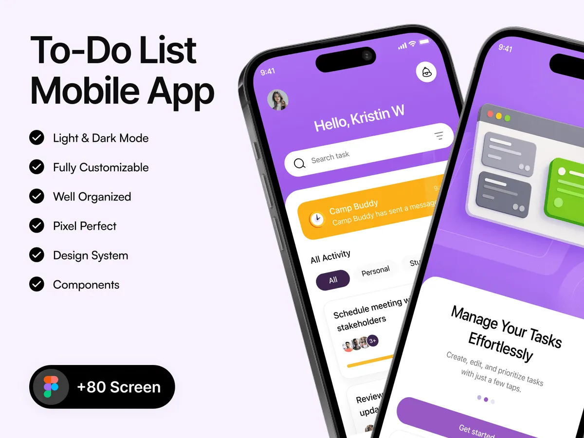 To-Do List - Mobile App UI Kit
