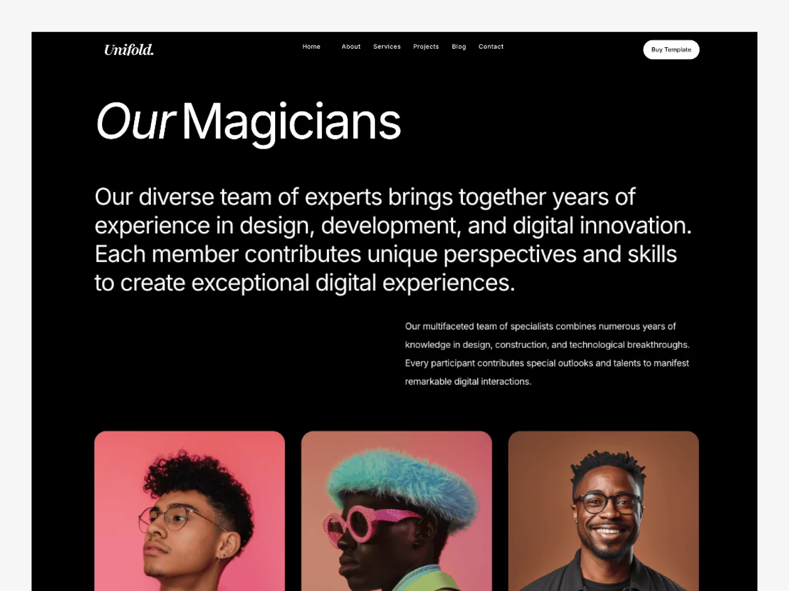 Unifold - Creative Agency Website Template preview 2