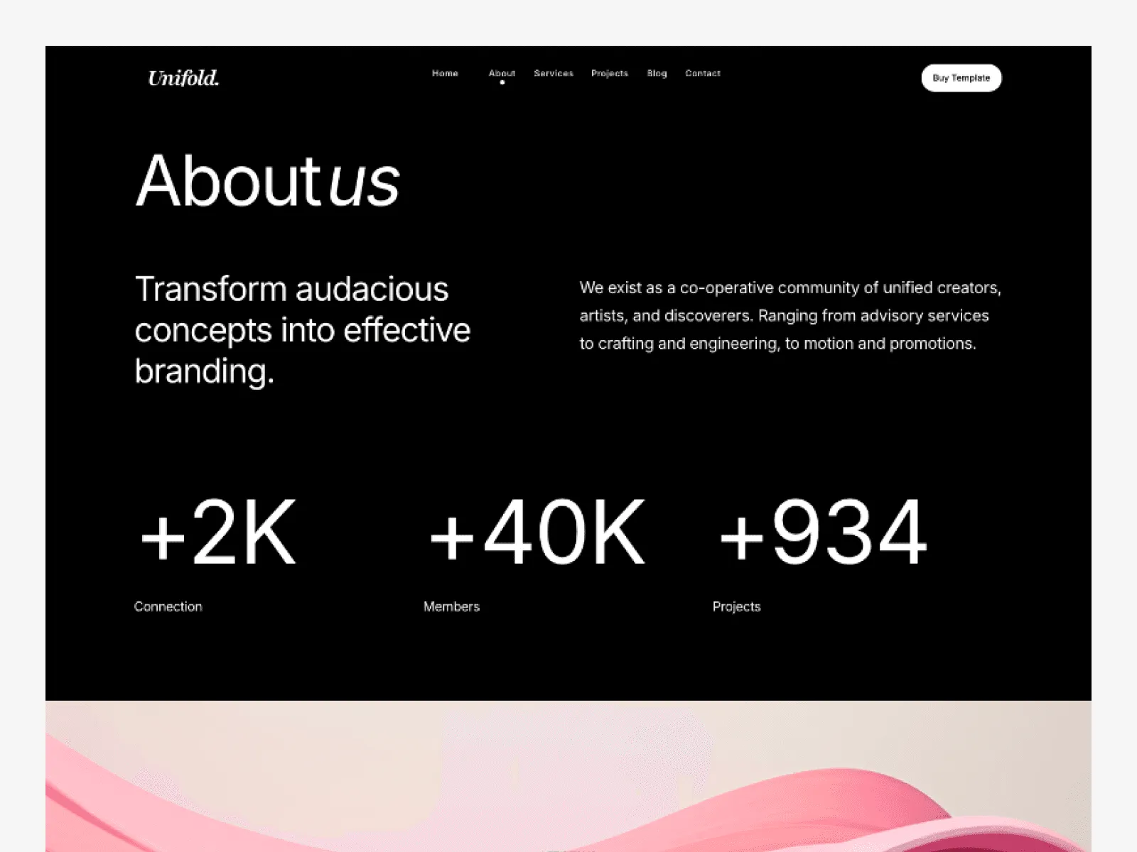 Unifold - Creative Agency Website Template preview 3